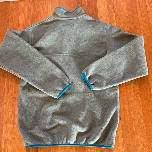 Patagonia Women's Retro Synchilla Snap-T Fleece Pullover Green Blue Size Medium - Picture 5 of 6